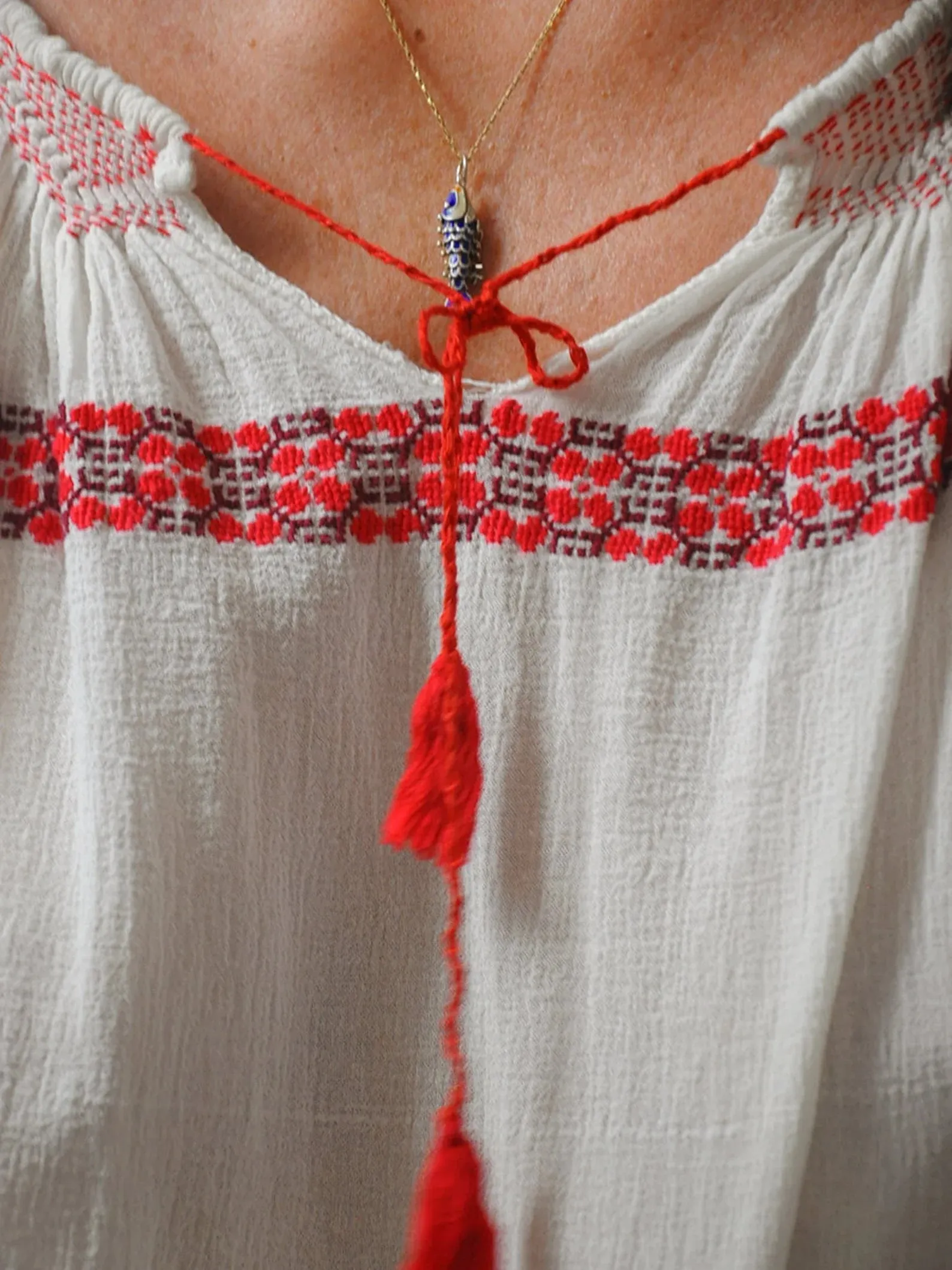 1970's Embroidered Peasant Blouse