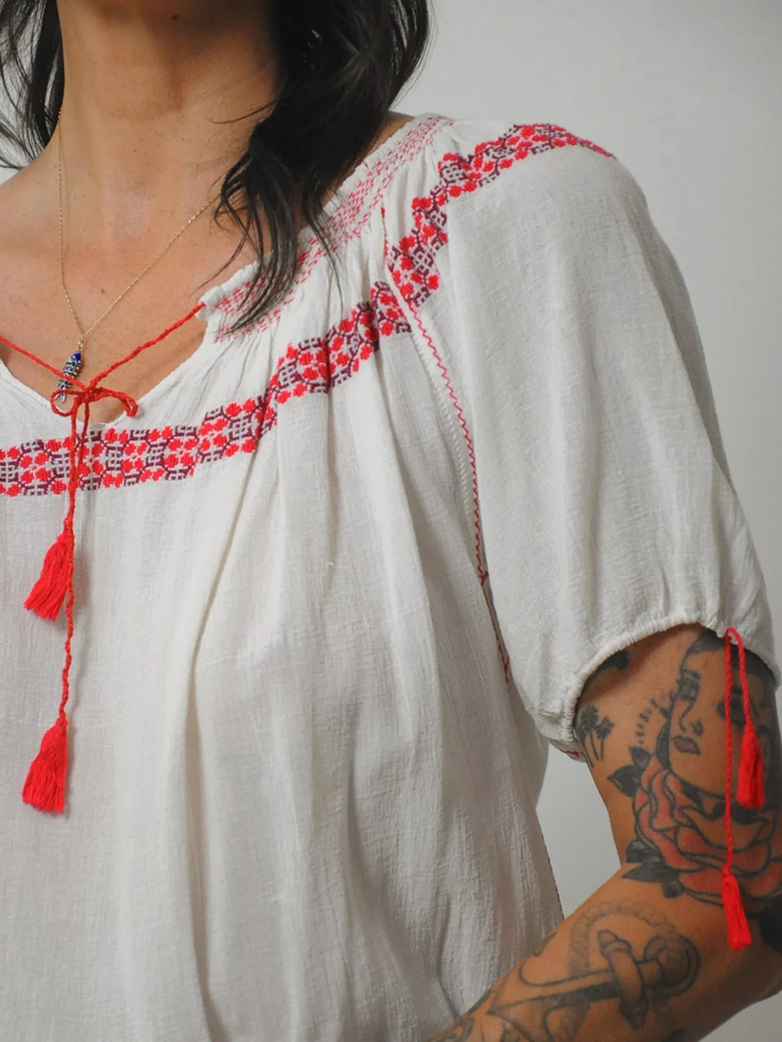 1970's Embroidered Peasant Blouse