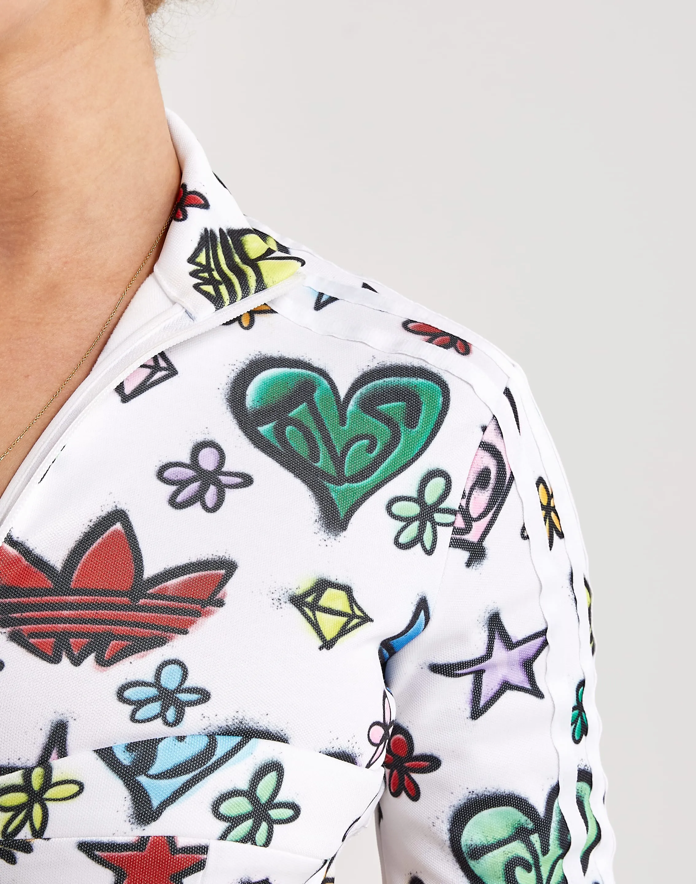 Adidas Jeremy Scott Monogram Crop Track Top