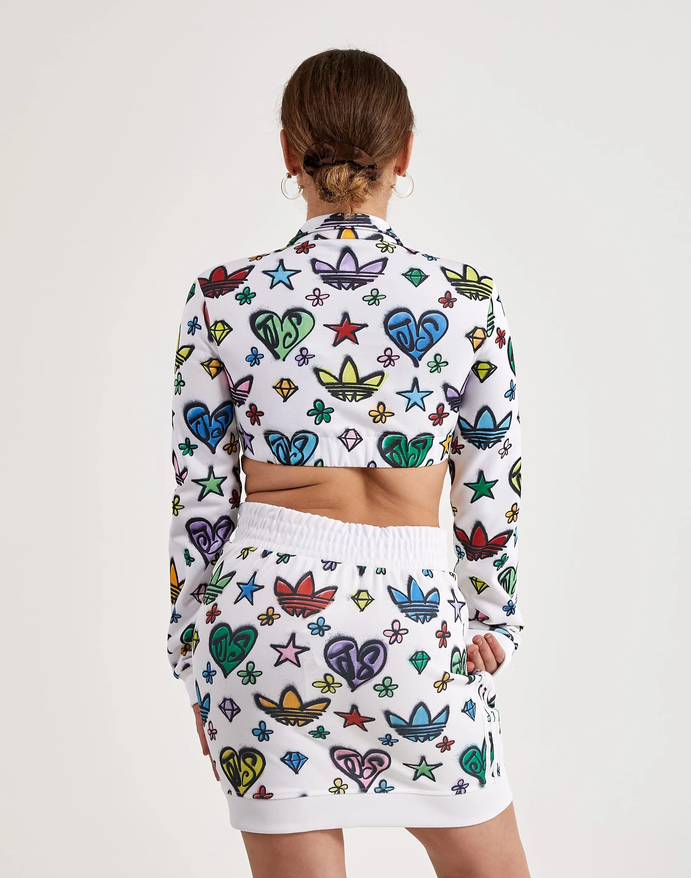 Adidas Jeremy Scott Monogram Crop Track Top