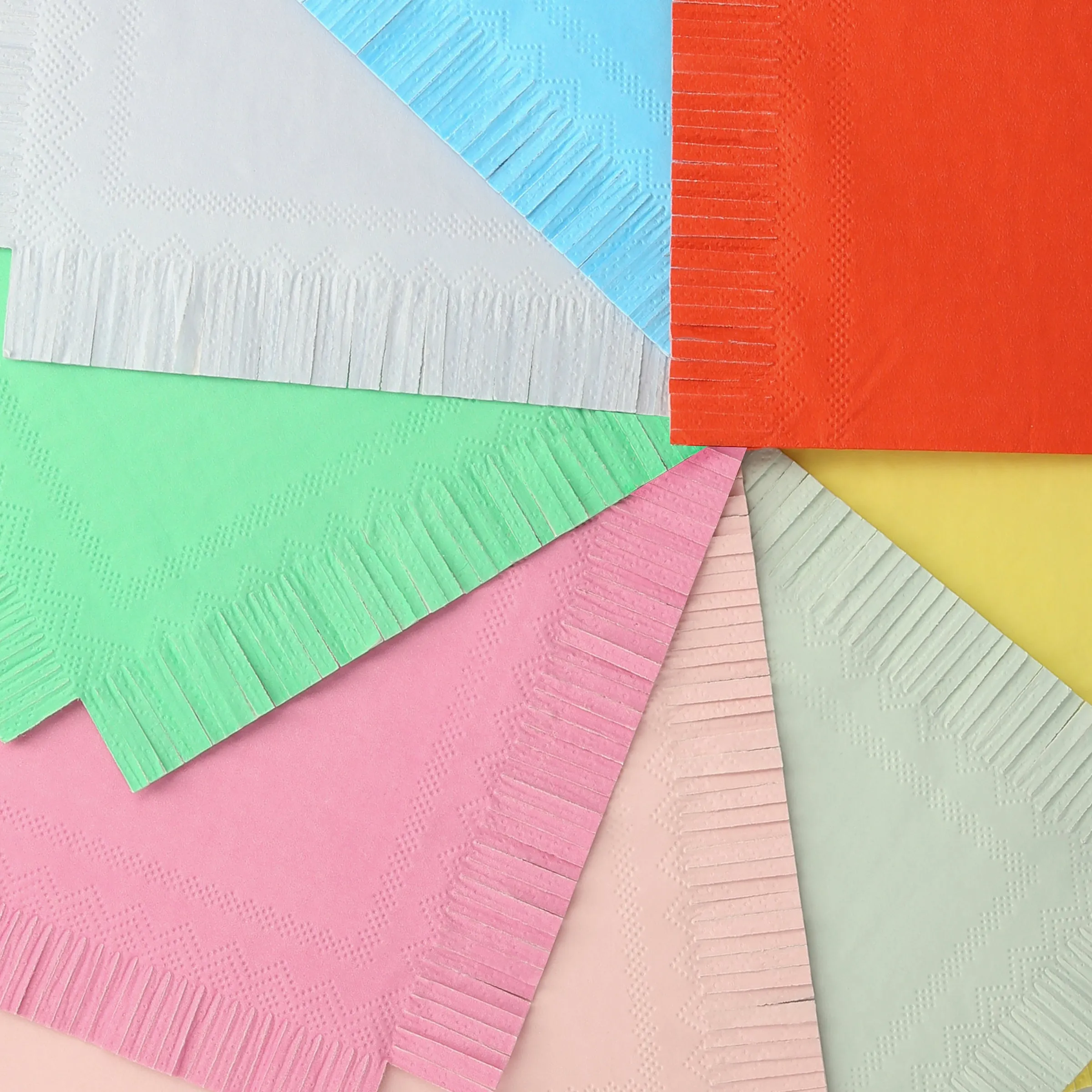 Assorted Bright Small Napkins (x 16)