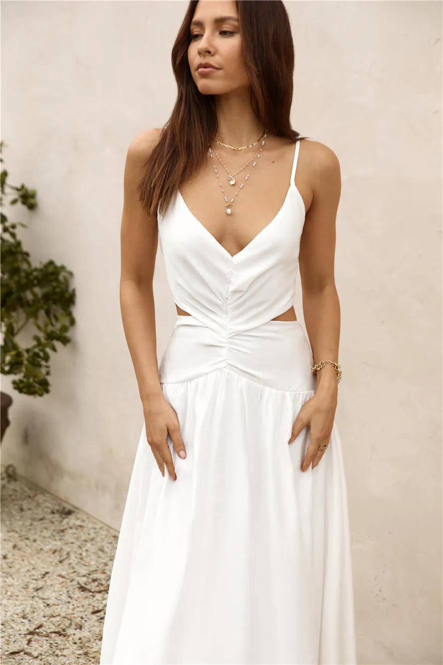 Azure Horizon Maxi Dress White