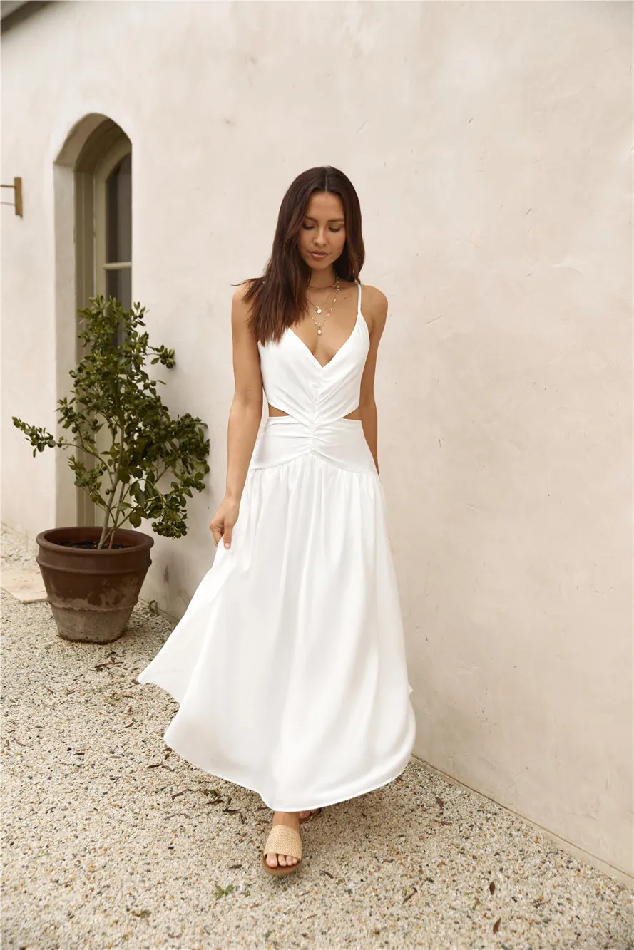 Azure Horizon Maxi Dress White