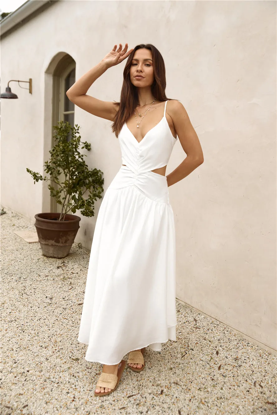 Azure Horizon Maxi Dress White