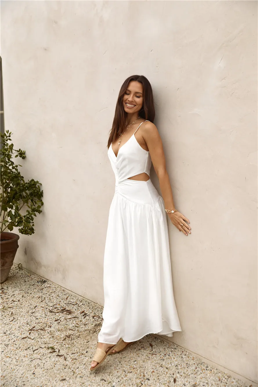 Azure Horizon Maxi Dress White