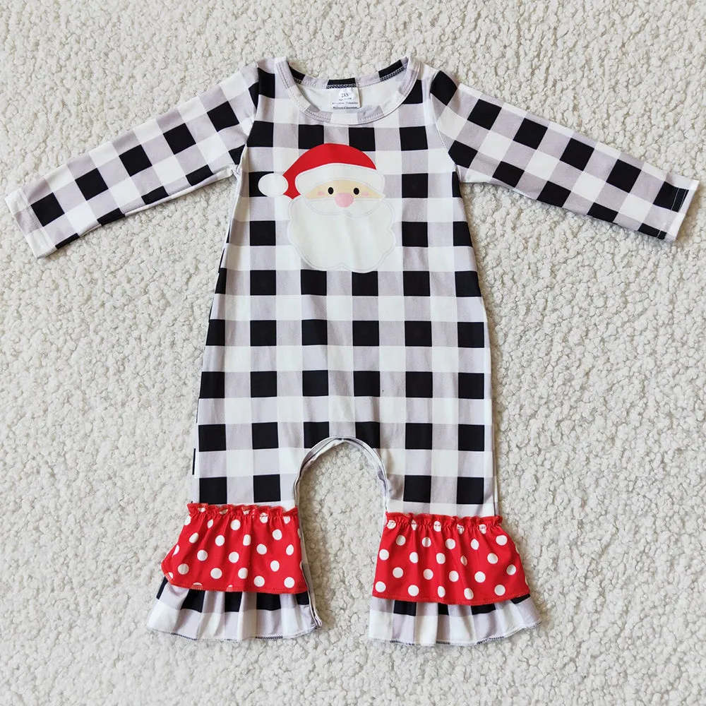 Baby Boy Romper Cute Santa Claus Print Boutique Kids Boys Christmas Romper 6 A19-25