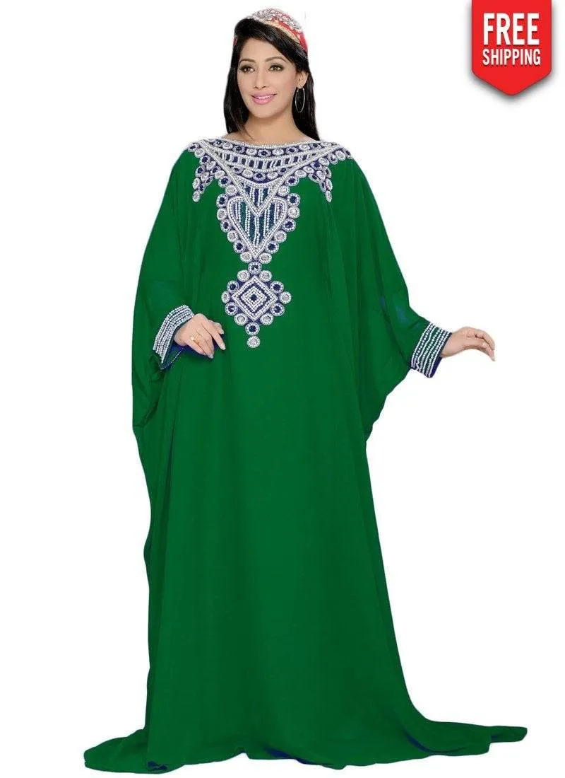 Beautiful Farasha Style Kaftan Hand Embroidery