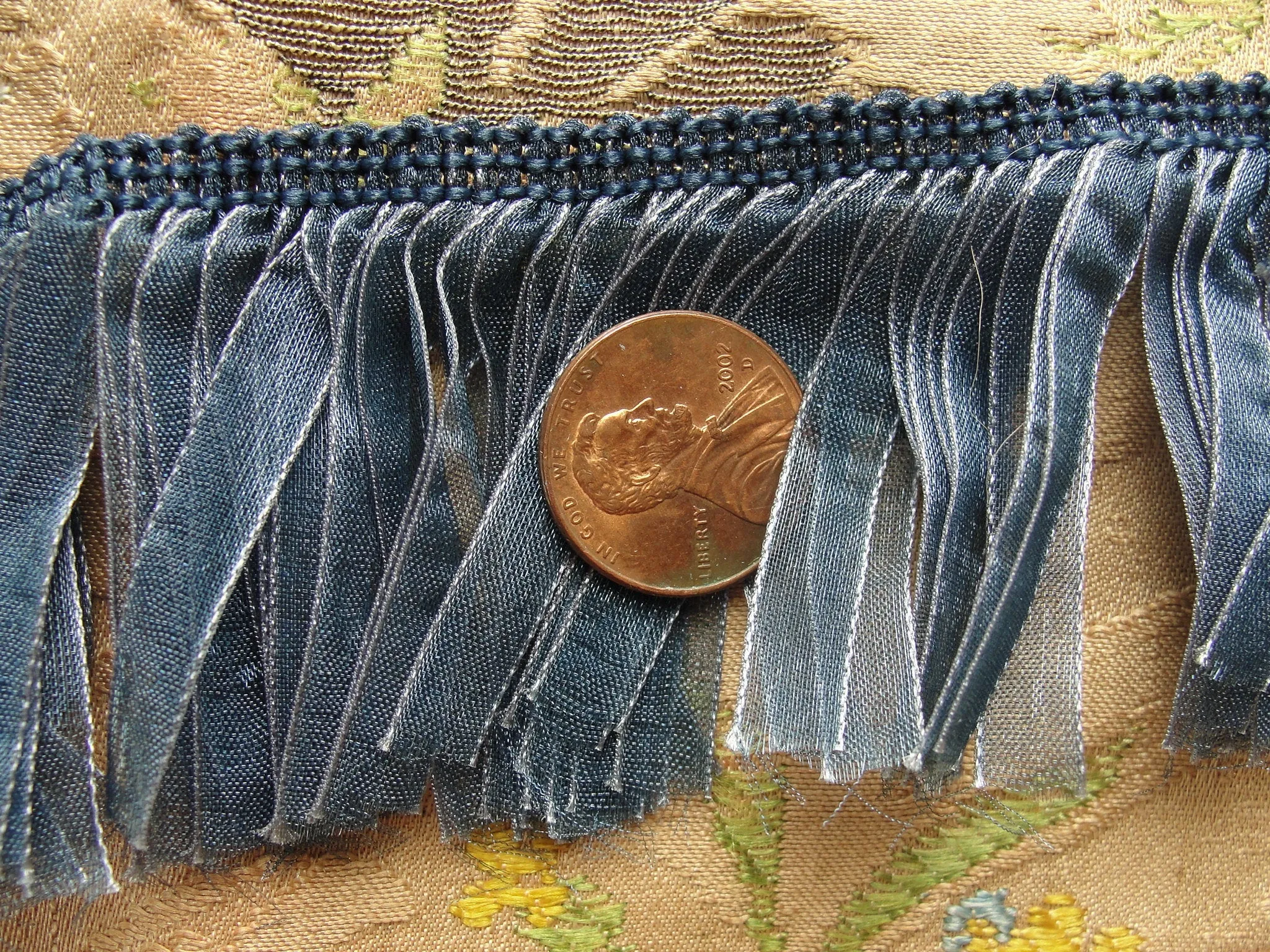 BEAUTIFUL Vintage 1920s Flapper Era Trim, Perfect For Dresses, Hats, Lampshades, Pin Cushion Dolls,Blue Art Deco Trim,Collectible Deco Trims