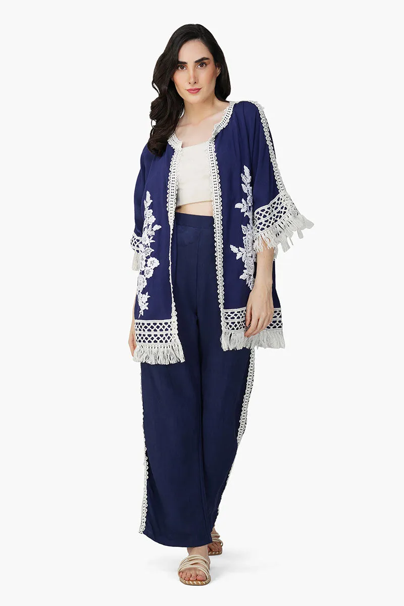 Blue Catherine Lace Duster