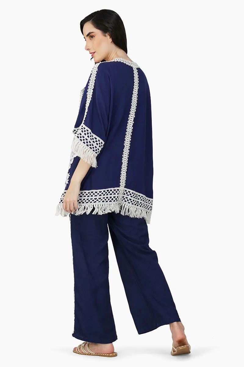 Blue Catherine Lace Duster