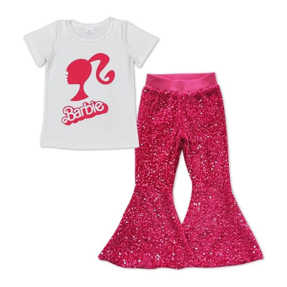 Boutique Baby Girls Clothes Sequins Bell Pants Sets GSPO0983