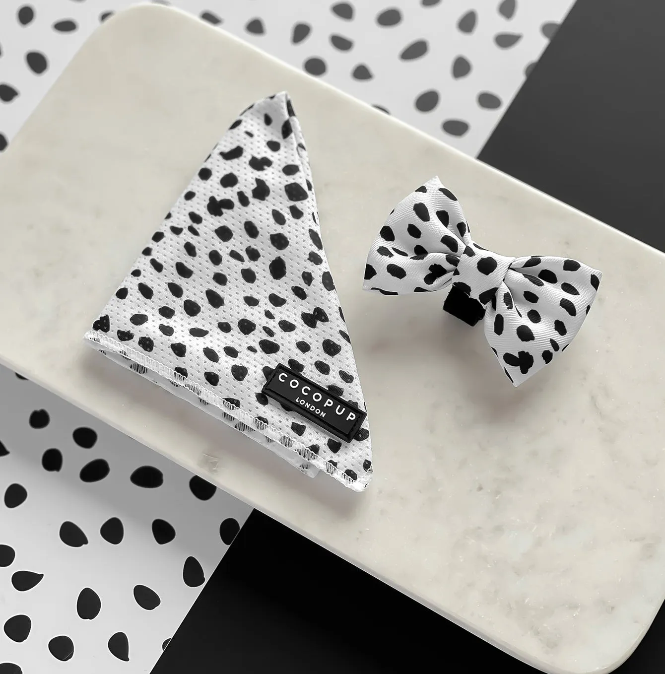 Cocopup London Monochrome Spots Bandana