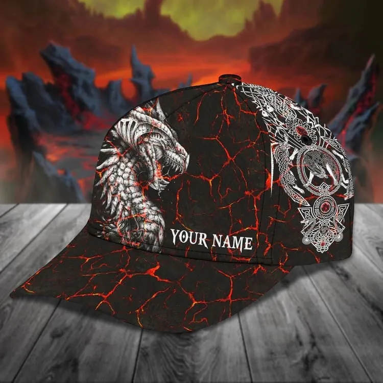 Customized Dragon 3D Baseball Cap for Girlfriend, Dragon Hat for Her Who Loves Dragon