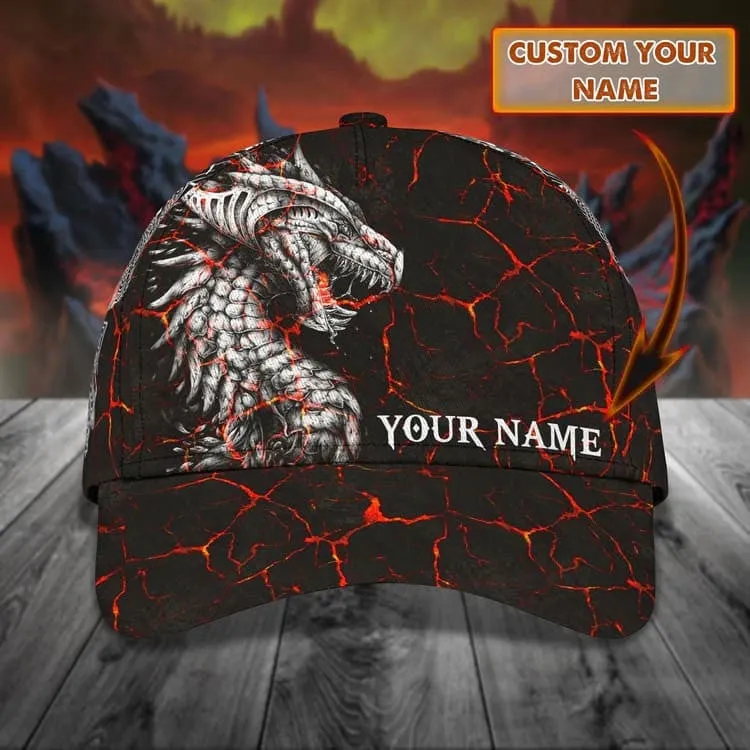 Customized Dragon 3D Baseball Cap for Girlfriend, Dragon Hat for Her Who Loves Dragon