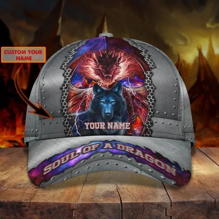 Customized Dragon 3D Baseball Cap for Girlfriend, Dragon Hat for Her Who Loves Dragon