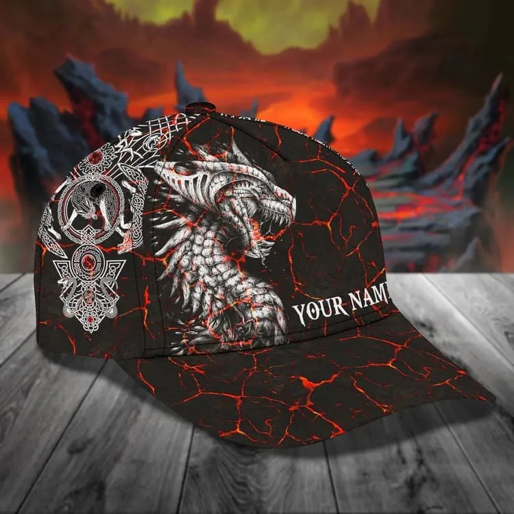 Customized Dragon 3D Baseball Cap for Girlfriend, Dragon Hat for Her Who Loves Dragon