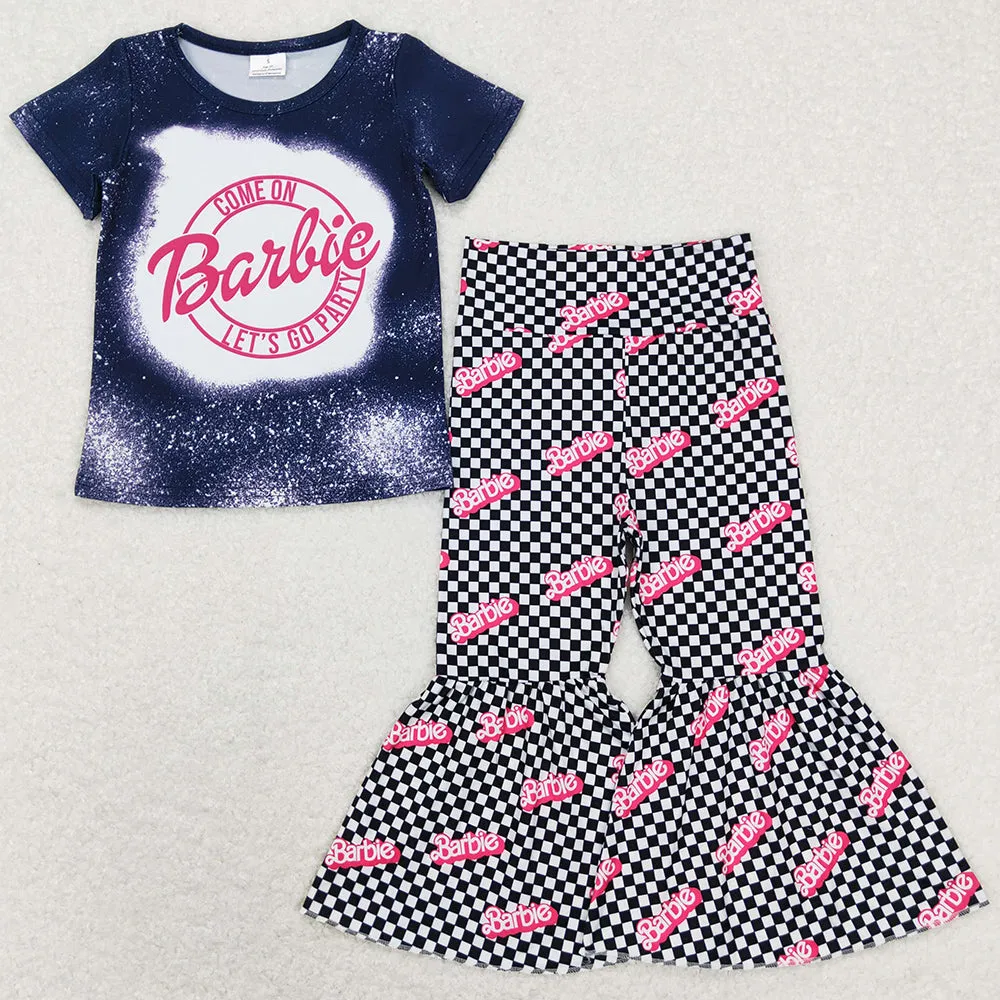 Cute Baby Girls Clothes Short Sleeve Tops Bell Pants Sets GSPO1351