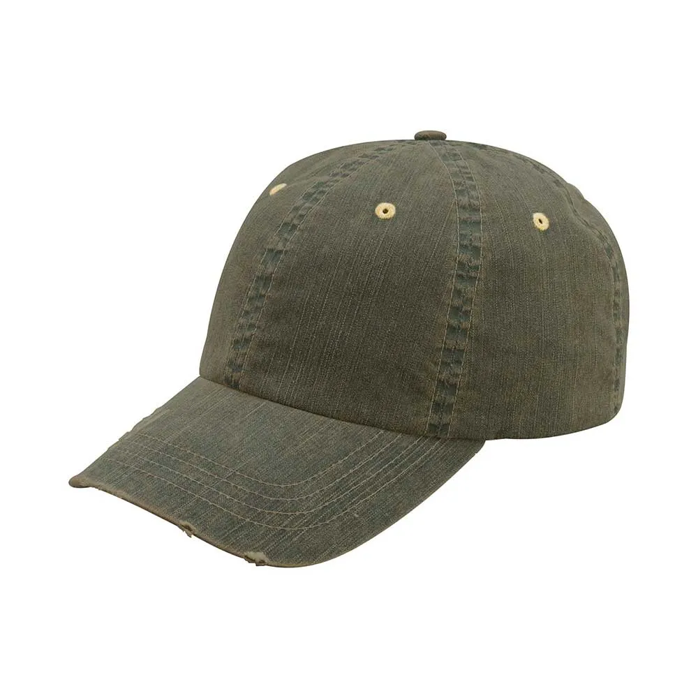 Distressed Dirty Wash Herringbone Cap