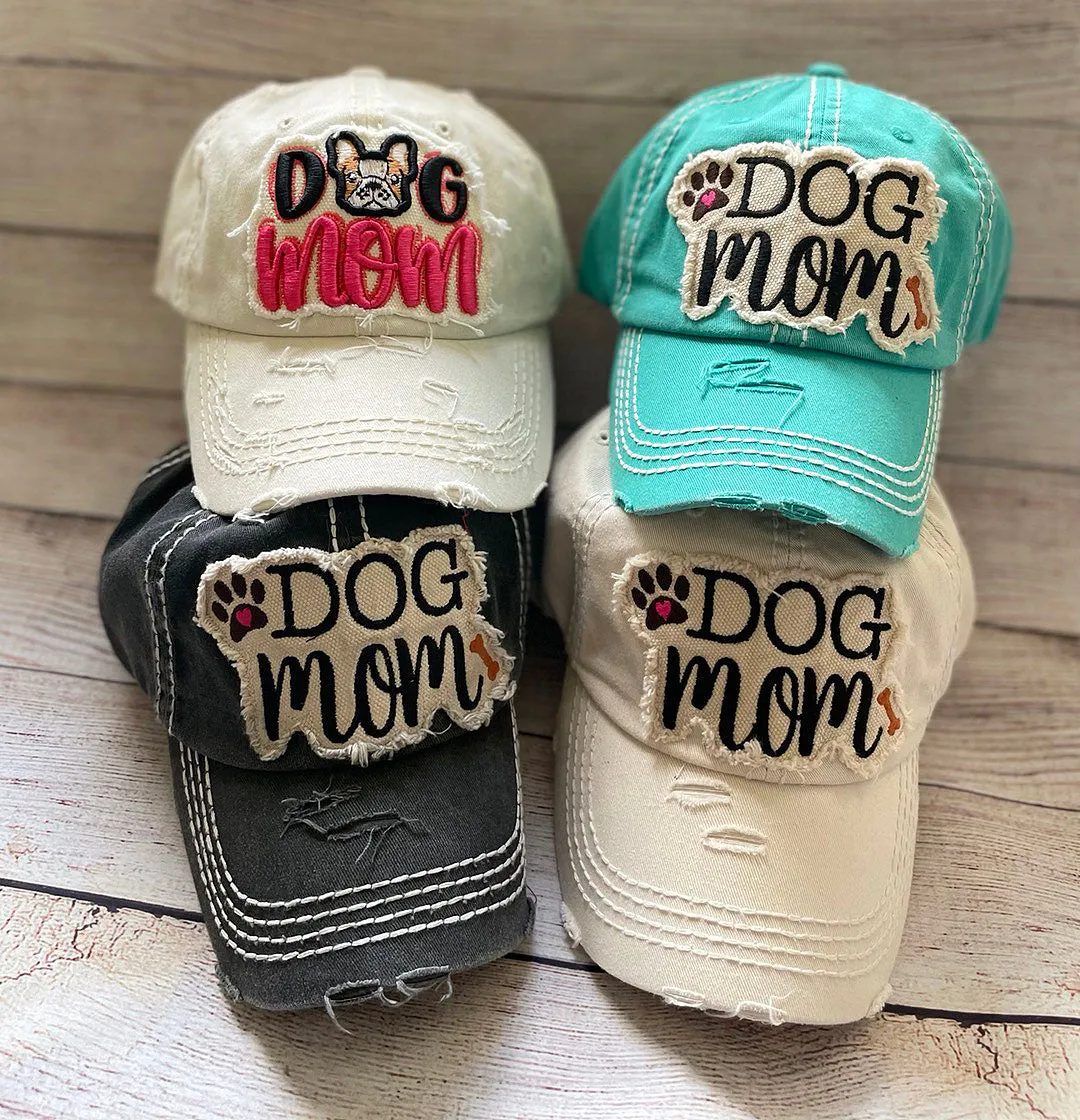 Distressed Dog Mom Baseball Hat Women, Christmas Gift, Dog Lover Gift, Dog Mama