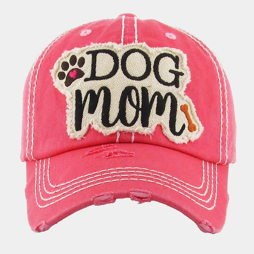 Distressed Dog Mom Baseball Hat Women, Christmas Gift, Dog Lover Gift, Dog Mama