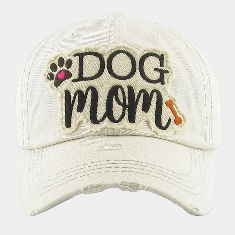 Distressed Dog Mom Baseball Hat Women, Christmas Gift, Dog Lover Gift, Dog Mama