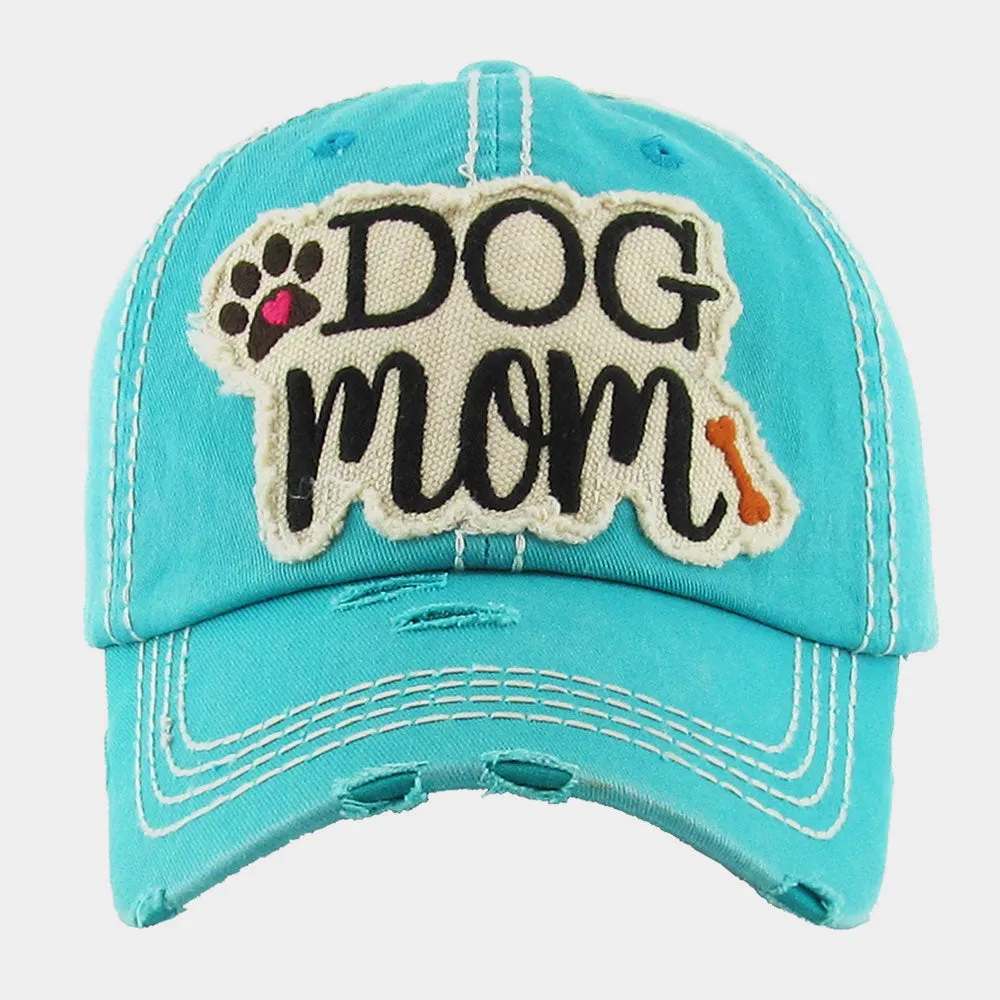 Distressed Dog Mom Baseball Hat Women, Christmas Gift, Dog Lover Gift, Dog Mama