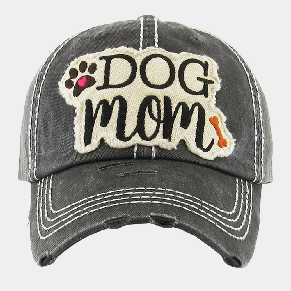 Distressed Dog Mom Baseball Hat Women, Christmas Gift, Dog Lover Gift, Dog Mama