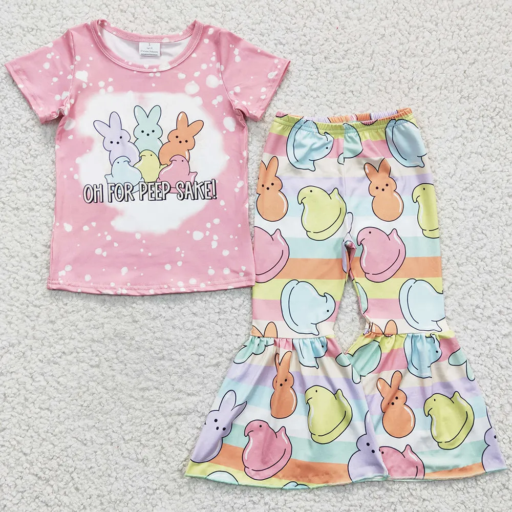 Easter Day Boutique Girls Clothing Set Bunny Cute Toddler Baby Girl Clothes GSPO0435