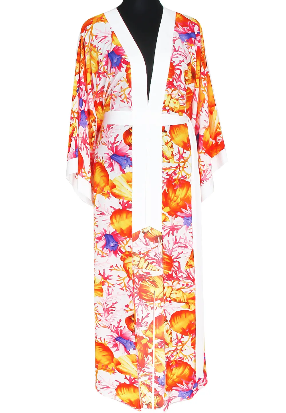 Euphoria – Magic Reef Maxi Split Kaftan (Off-White)