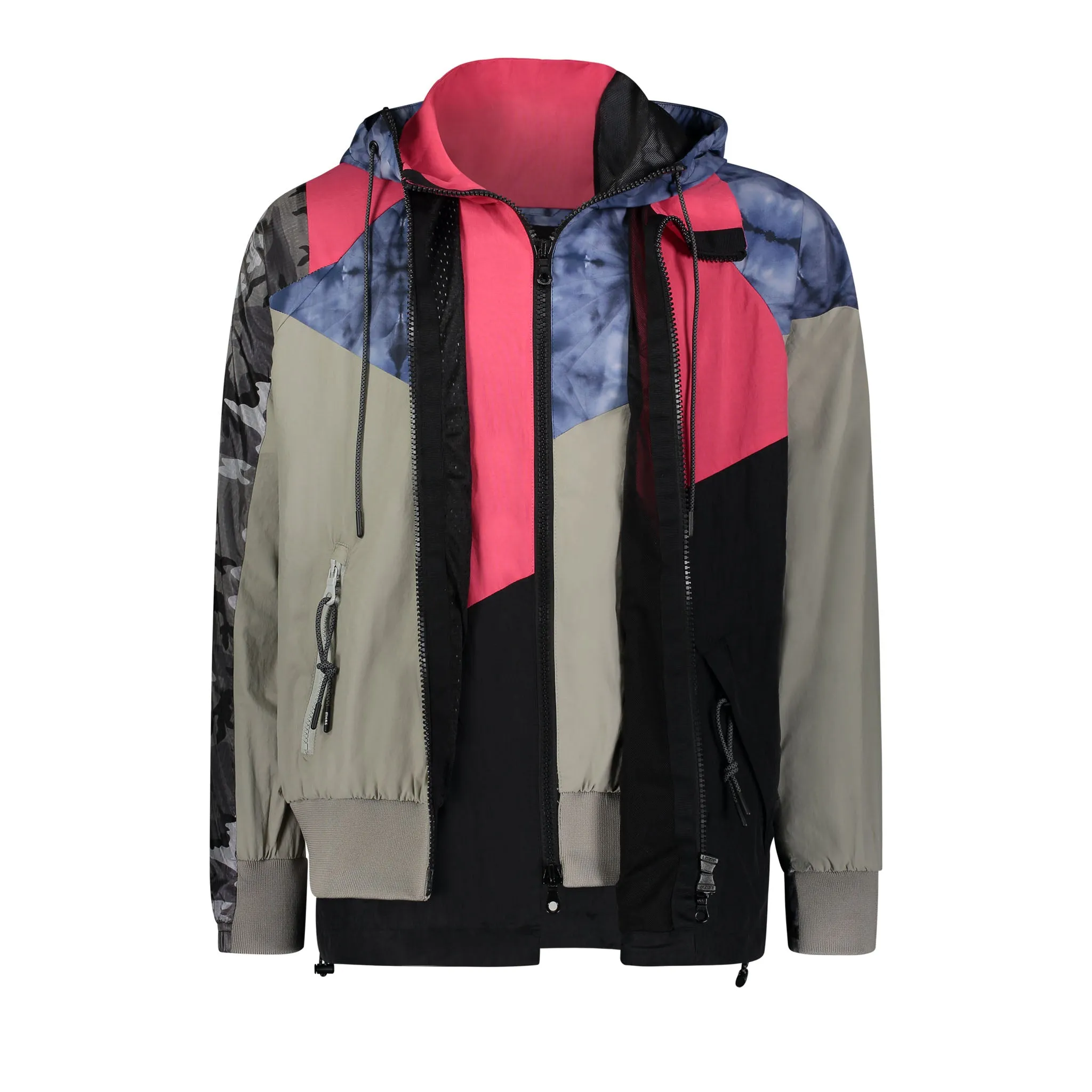 EVERY WHICH WAY TRACK JACKET PINK/BLUE MULTI