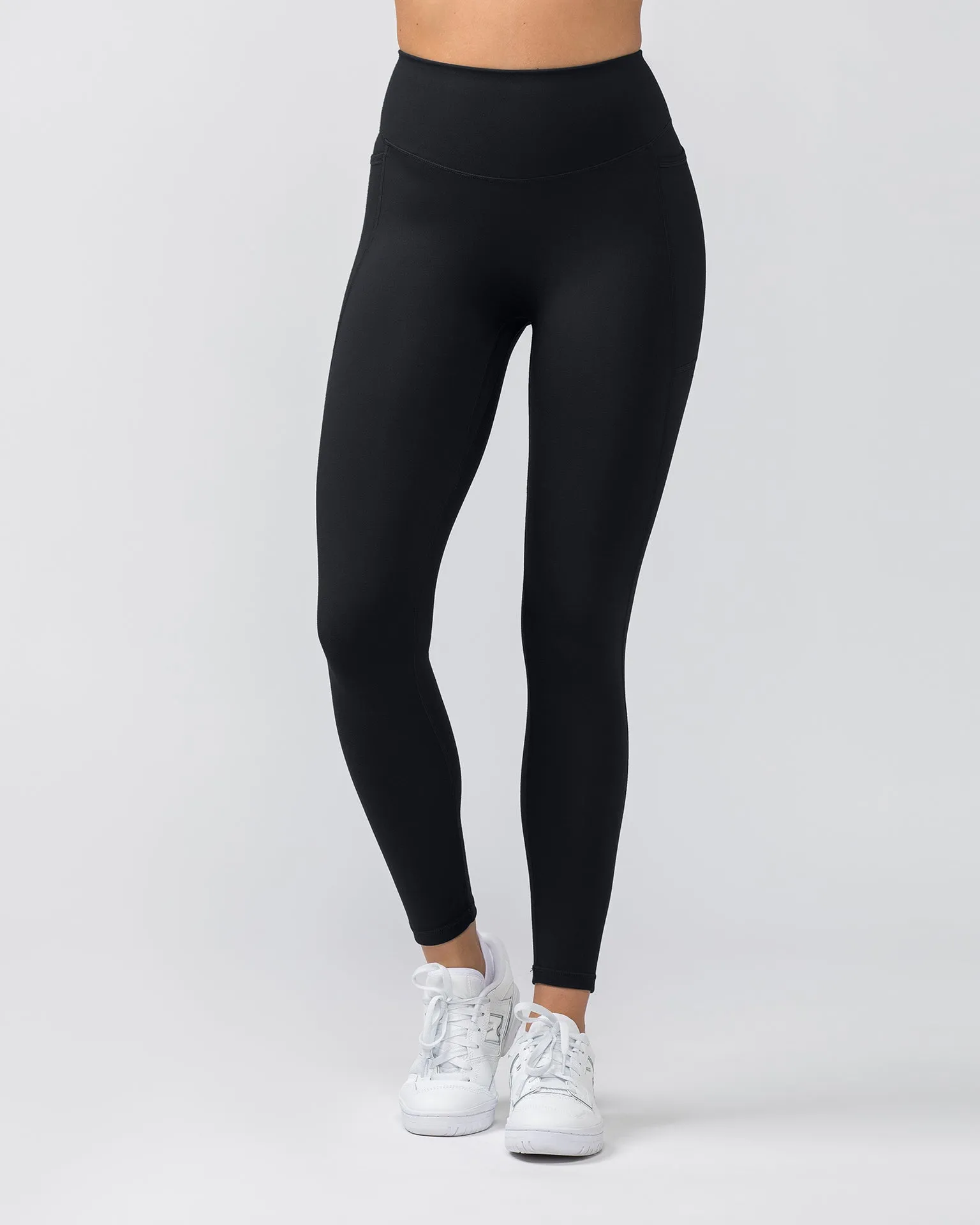 Everyday Pocket Ankle Length Leggings - Black