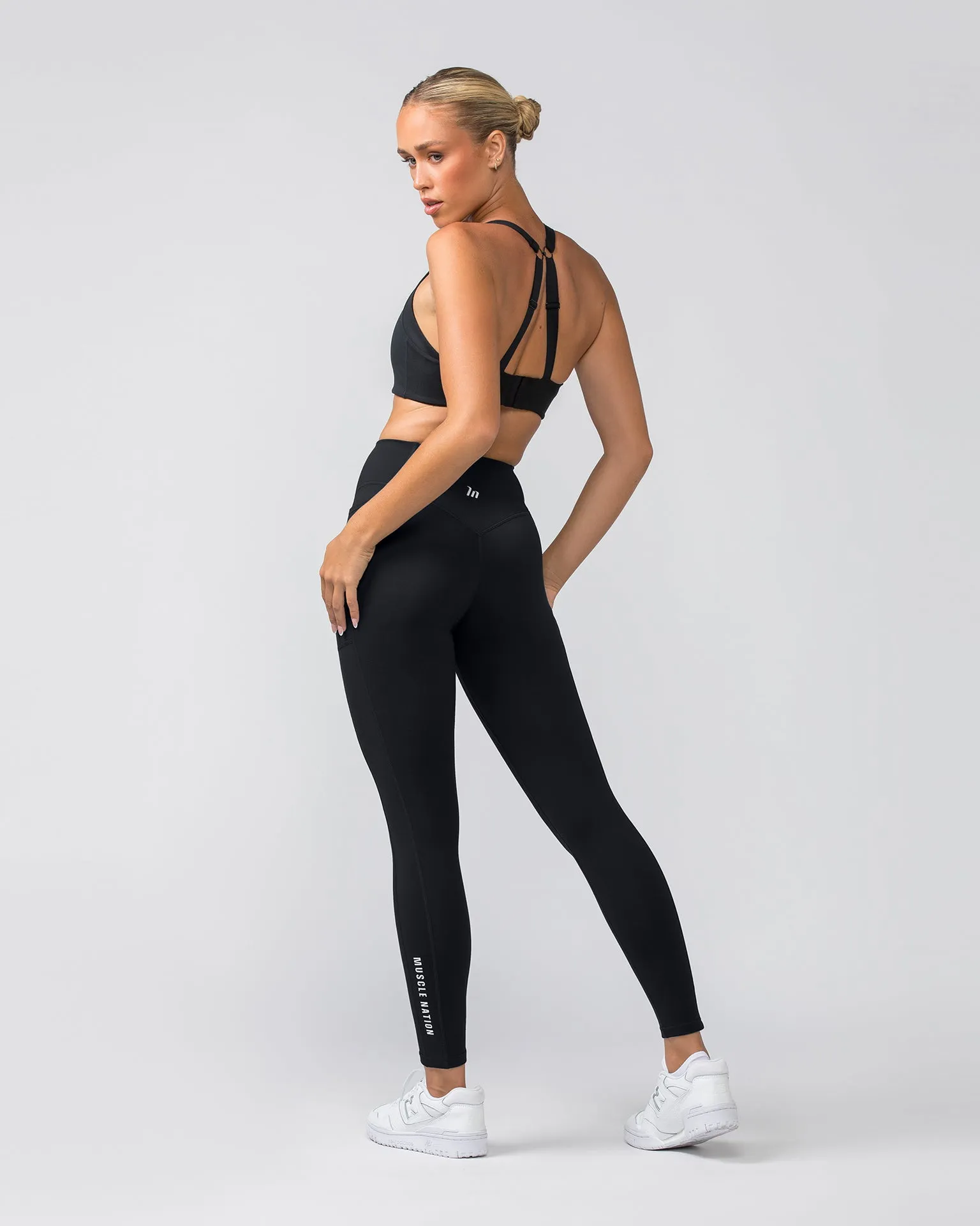 Everyday Pocket Ankle Length Leggings - Black