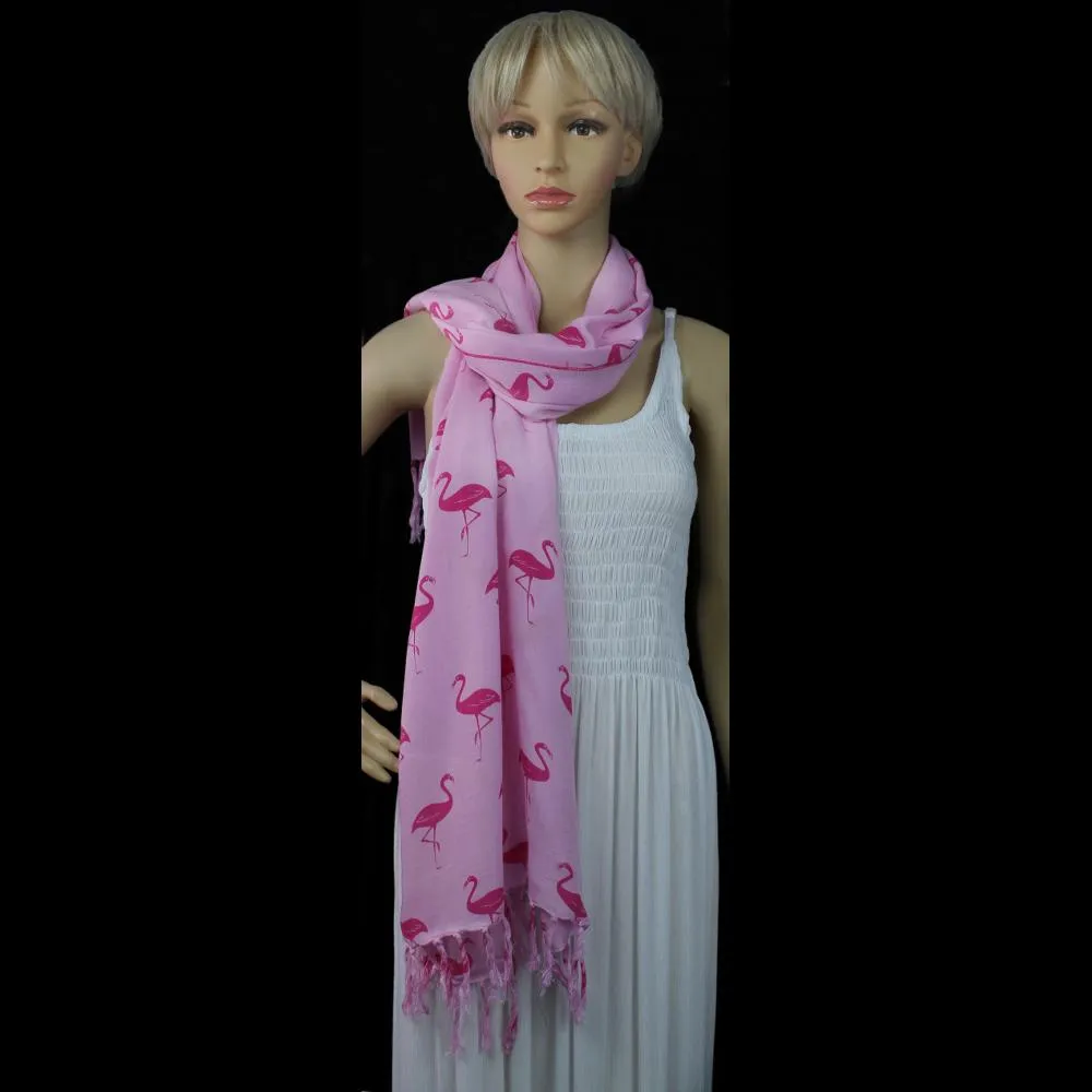 Flamingo Wide Scarf/Shawl