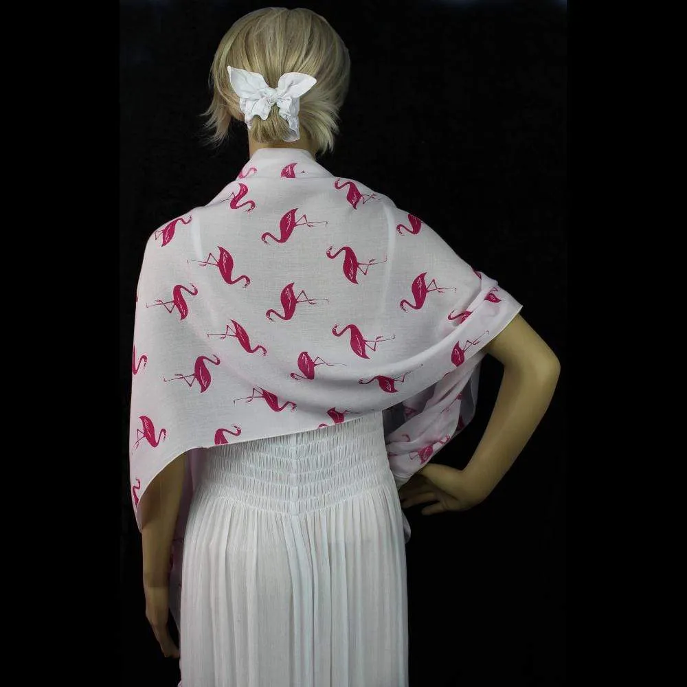 Flamingo Wide Scarf/Shawl