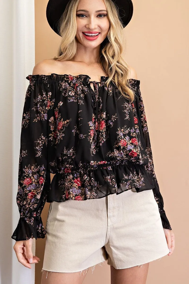 Floral Peasant Blouse