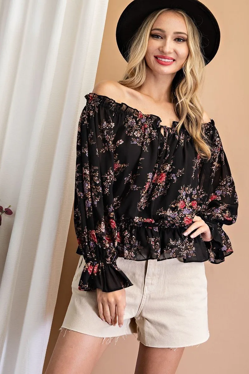 Floral Peasant Blouse