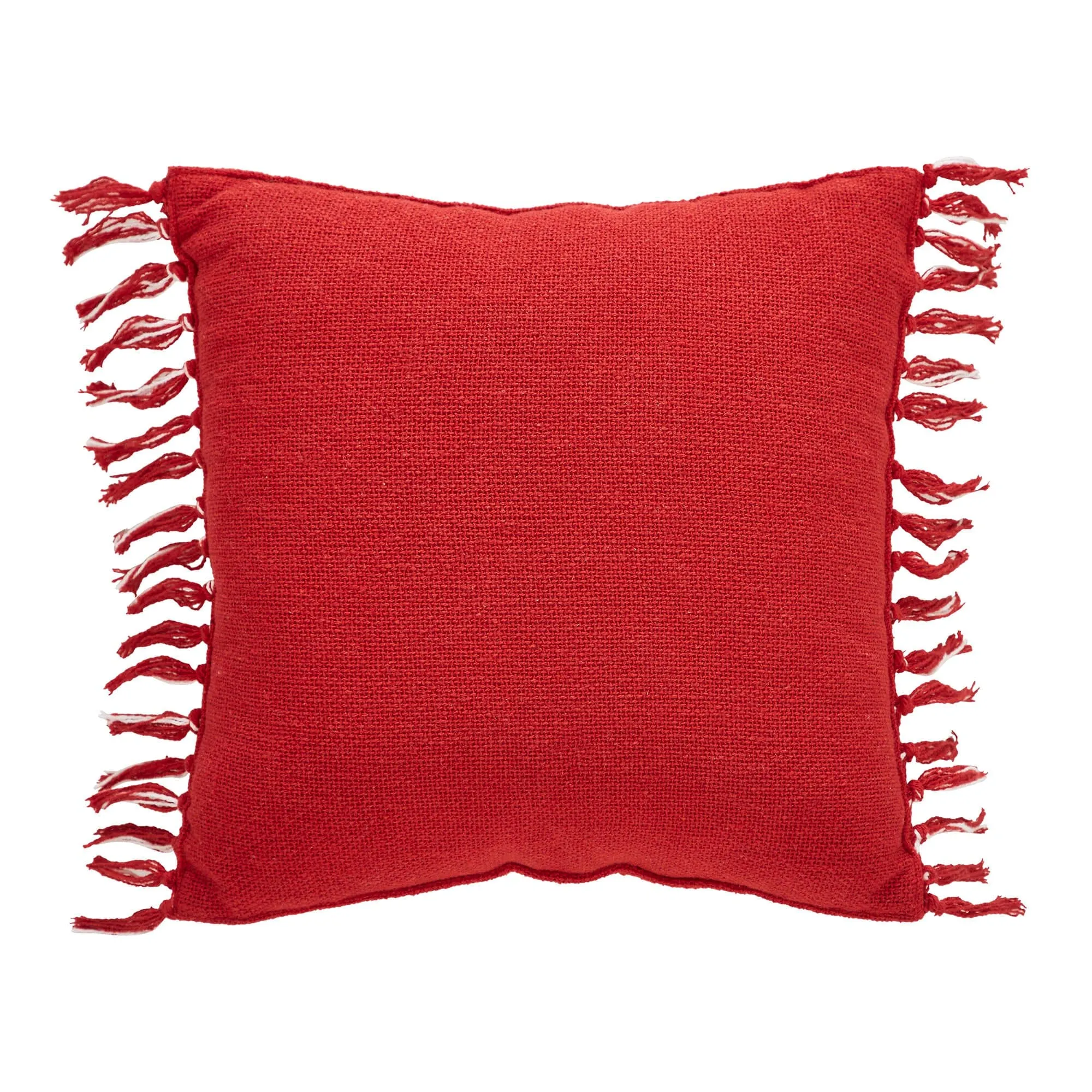 Gallen Red Fringed Pillow 12"