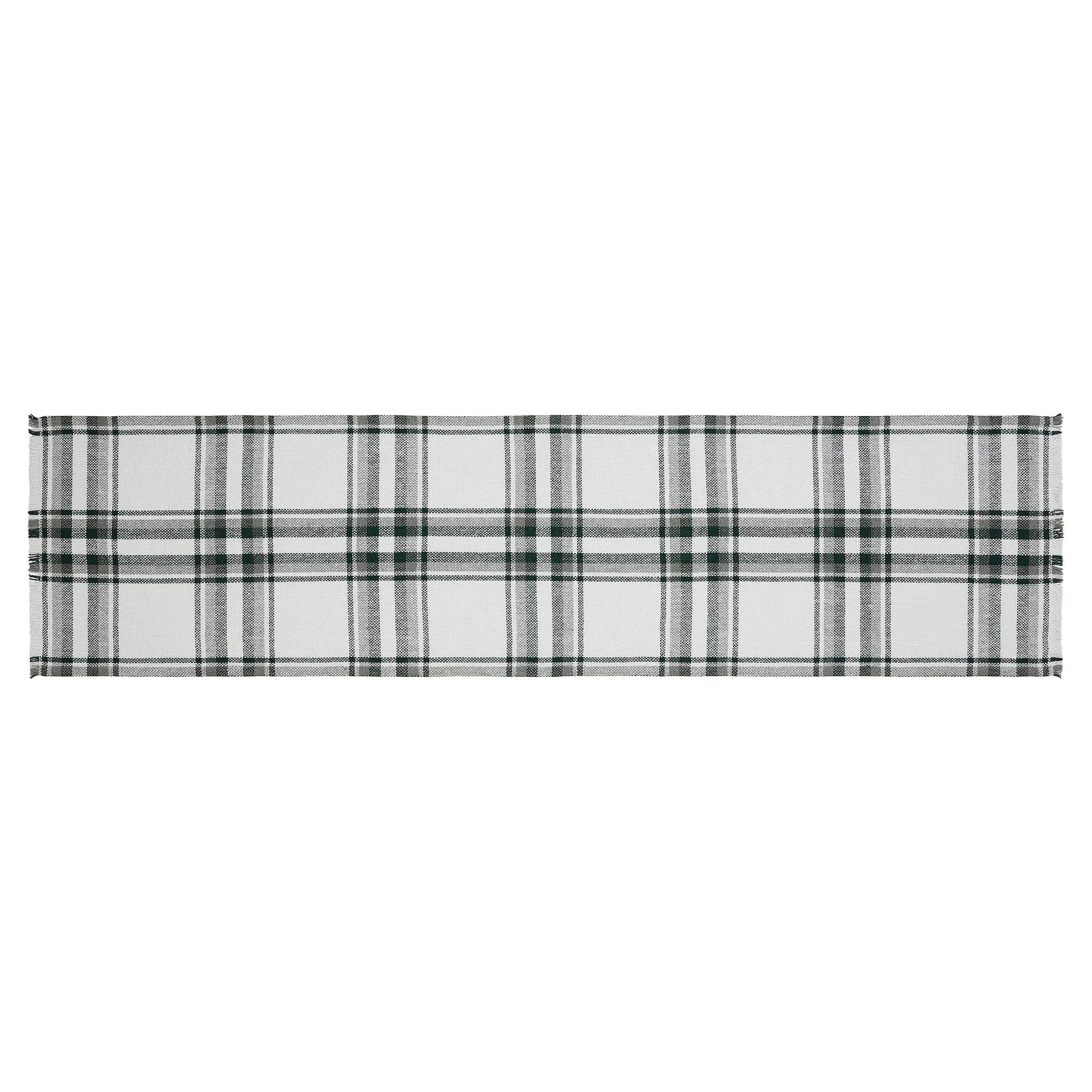 Harper Plaid Fringed Runner 12x48"