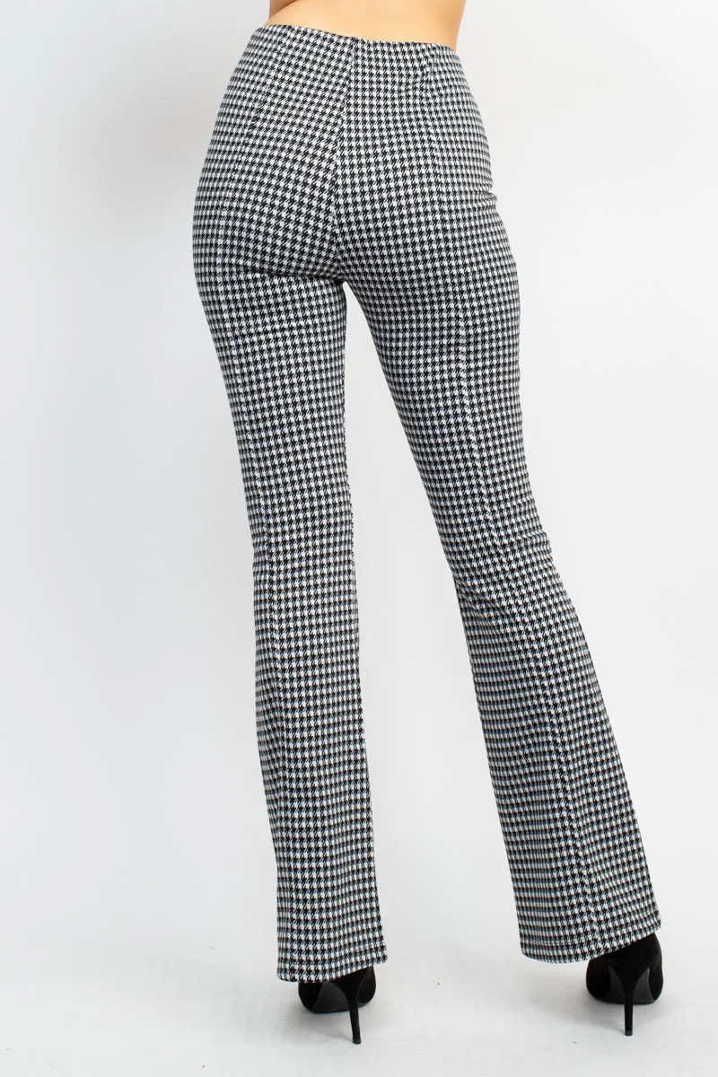 Houndstooth Bell Bottom Pants - Ships from The US