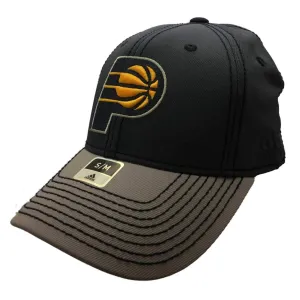 Indiana Pacers Adidas FitMax 70 Two-Toned Gray Structured Baseball Hat Cap (S/M)