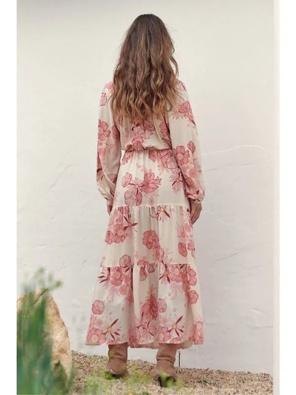 JAASE Lucie Print Otto Maxi Dress