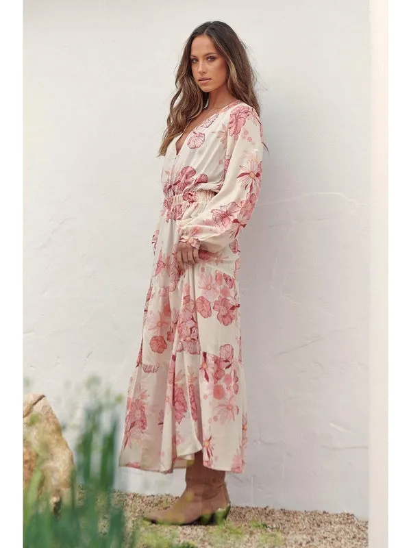 JAASE Lucie Print Otto Maxi Dress