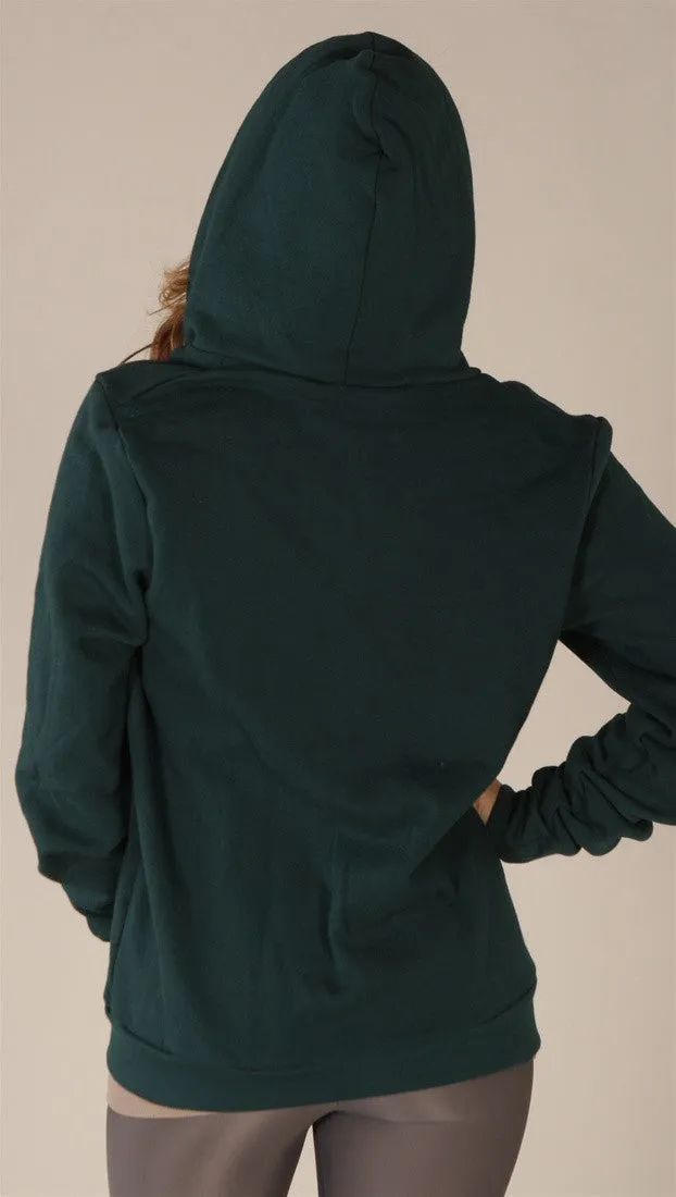 Kinkate Unisex Zip Up Hoodie Green