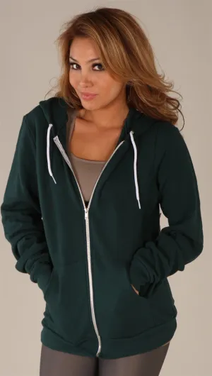 Kinkate Unisex Zip Up Hoodie Green