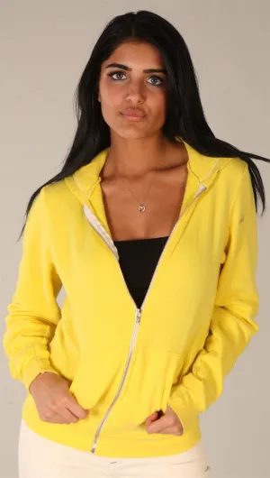 Kinkate Unisex Zip Up Hoodie Yellow