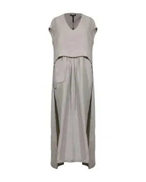 Linen V-Neck Maxi Dress