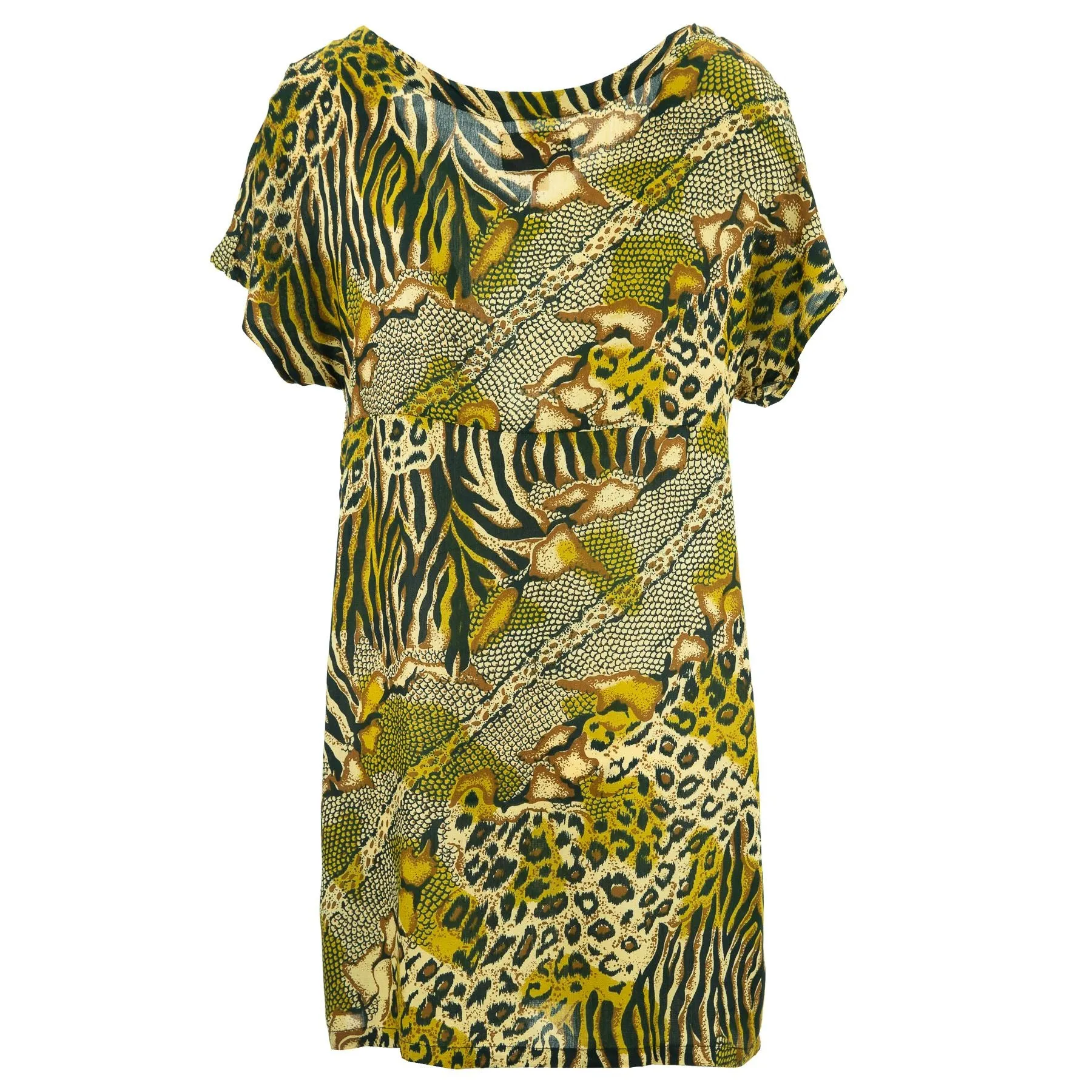 Lolo Short Shift Dress - Jungle Menagerie Gold