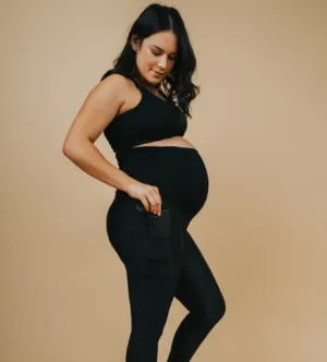 Maternity Leggings with Pockets - Classic Full Length