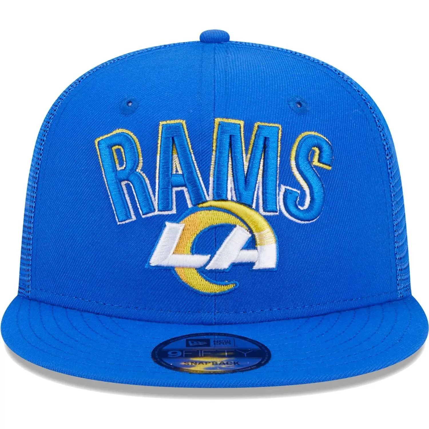 Men's New Era Royal Los Angeles Rams Grade Trucker 9FIFTY Snapback Cap