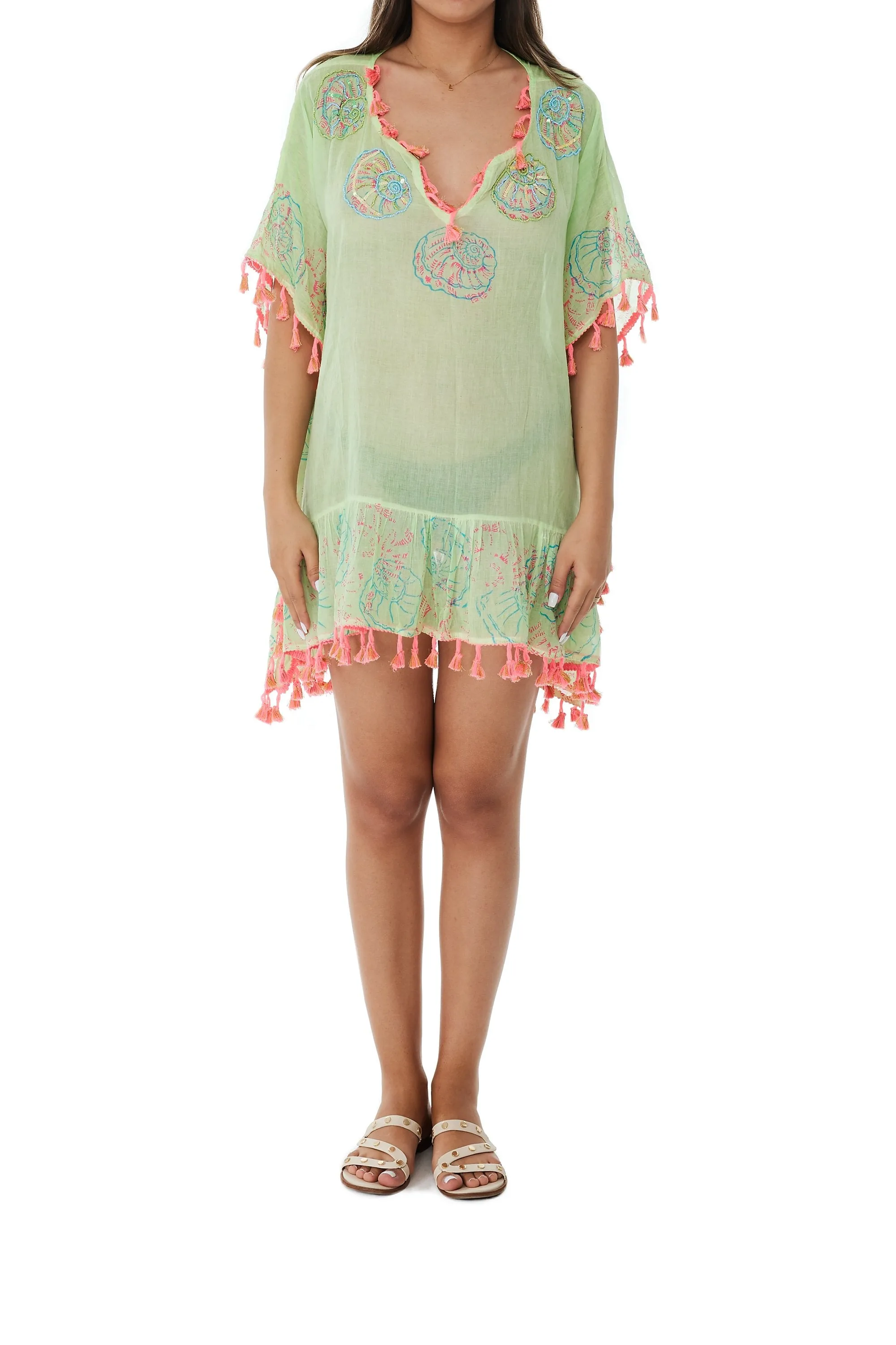 Mint green kaftan